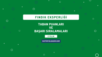 Fındık Eksperliği Taban Puanları ve Başarı Sıralamaları