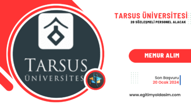 Tarsus Üniversitesi 20 sözleşmeli