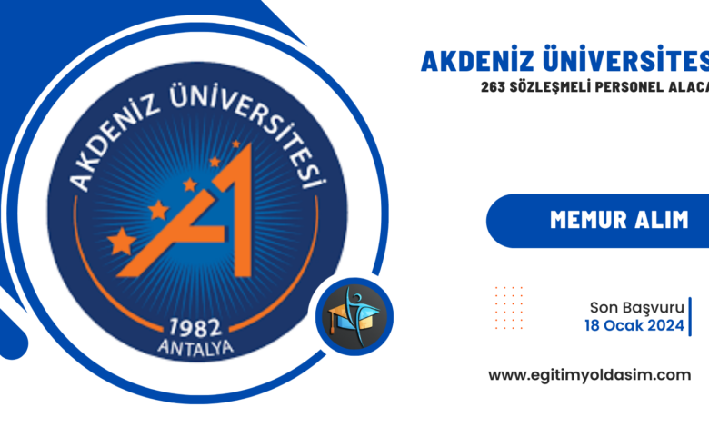 Akdeniz Üniversitesi 263 sözleşmeli