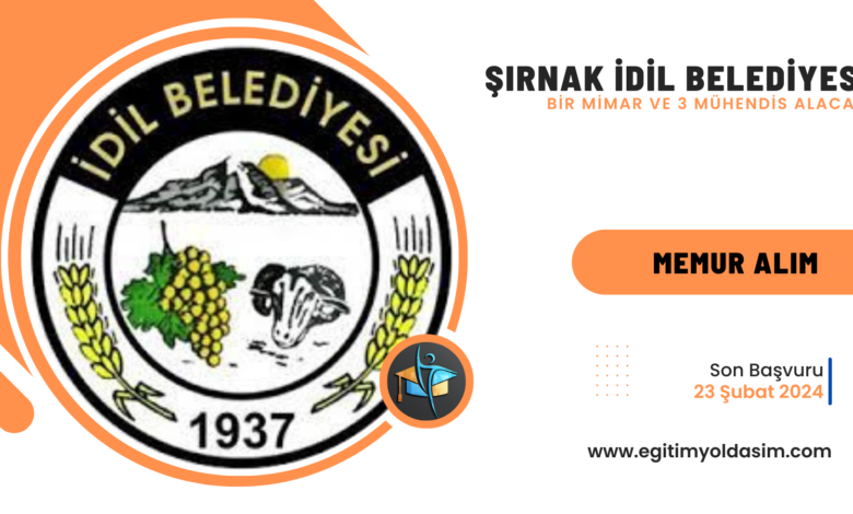 Şırnak İdil Belediyesi bir mimar ve 3