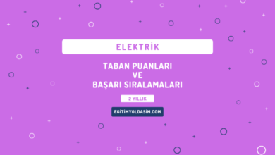 Elektrik Taban Puanları ve Başarı Sıralamaları