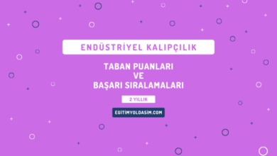 Endüstriyel Kalıpçılık Taban Puanları ve Başarı Sıralamaları