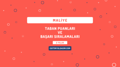 Maliye Taban Puanları ve Başarı Sıralamaları