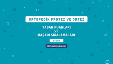 Ortopedik Protez ve Ortez Taban Puanları ve Başarı Sıralamaları