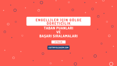 Engelliler İçin Gölge Öğreticilik Taban Puanları ve Başarı Sıralamaları