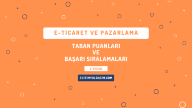 E-Ticaret ve Pazarlama Taban Puanları ve Başarı Sıralamaları