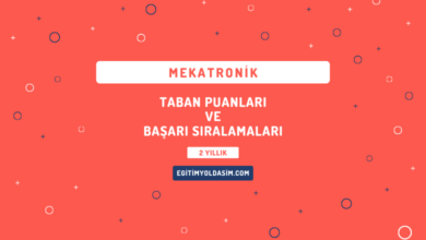 Mekatronik Taban Puanları ve Başarı Sıralamaları