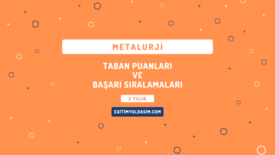 Metalurji Taban Puanları ve Başarı Sıralamaları