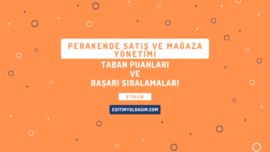 Perakende Satış ve Mağaza Yönetimi Taban Puanları ve Başarı Sıralamaları