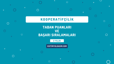 Kooperatifçilik Taban Puanları ve Başarı Sıralamaları