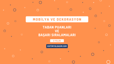 Mobilya ve Dekorasyon Taban Puanları ve Başarı Sıralamaları