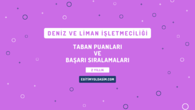 Deniz ve Liman İşletmeciliği Taban Puanları ve Başarı Sıralamaları