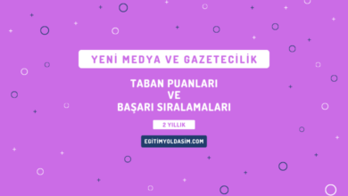 Yeni Medya ve Gazetecilik Taban Puanları ve Başarı Sıralamaları