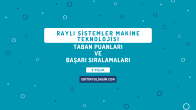 Raylı Sistemler Makine Teknolojisi Taban Puanları ve Başarı Sıralamaları