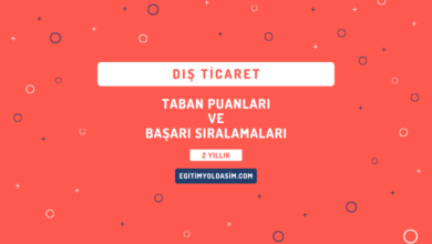 Dış Ticaret Taban Puanları ve Başarı Sıralamaları