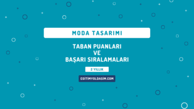 Moda Tasarımı Taban Puanları ve Başarı Sıralamaları