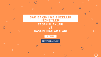 Saç Bakımı ve Güzellik Hizmetleri Taban Puanları ve Başarı Sıralamaları