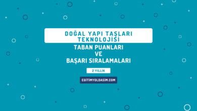 Doğal Yapı Taşları Teknolojisi Taban Puanları ve Başarı Sıralamaları