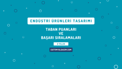 Endüstri Ürünleri Tasarımı Taban Puanları ve Başarı Sıralamaları