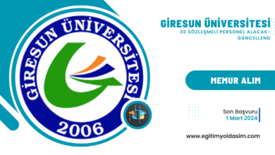 Giresun Üniversitesi 30 sözleşmeli personel