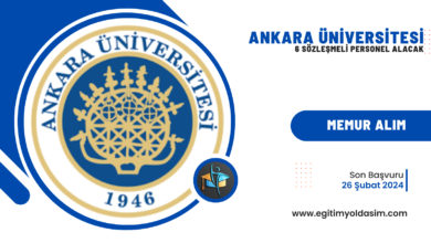 Ankara Üniversitesi 6 sözleşmeli personel