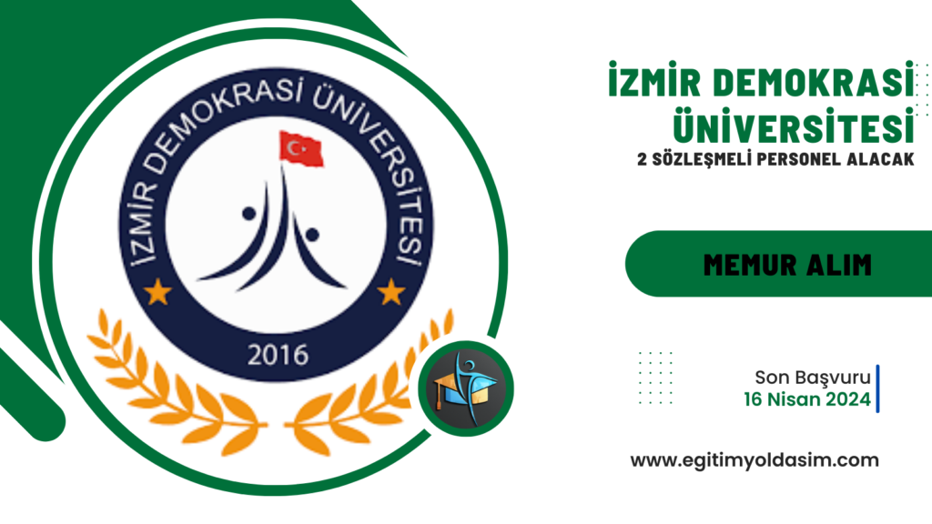 İzmir Demokrasi Üniversitesi 2 sözleşmeli 