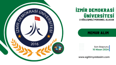 İzmir Demokrasi Üniversitesi 2 sözleşmeli