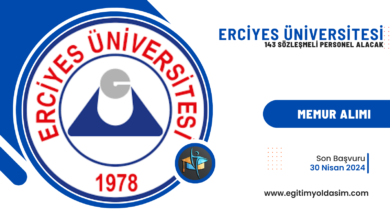 Erciyes Üniversitesi 143 sözleşmeli