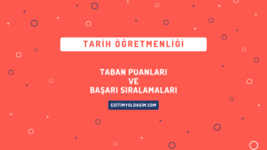 Tarih Öğretmenliği Taban Puanları ve Başarı Sıralamaları