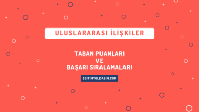 Uluslararası İlişkiler Taban Puanları ve Başarı Sıralamaları