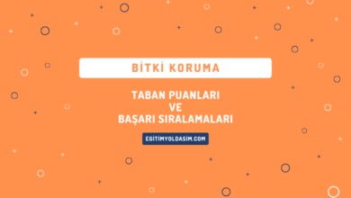 Bitki Koruma Taban Puanları ve Başarı Sıralamaları