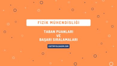 Fizik Mühendisliği Taban Puanları ve Başarı Sıralamaları