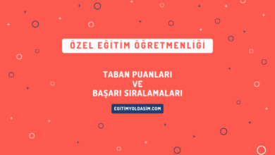 Özel Eğitim Öğretmenliği Taban Puanları ve Başarı Sıralamaları